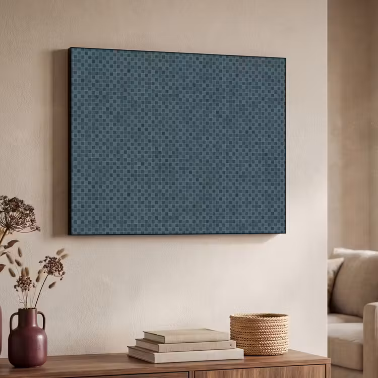 Patroon - Mozaïek - Groen Textielframe zwart klein 947 -sfeer3