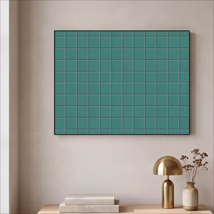 Patroon - Patroon - Smaragd Textielframe zwart klein 947 -sfeer2
