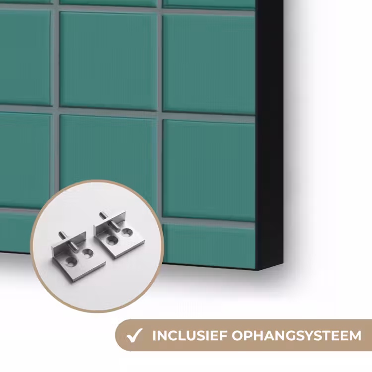 Patroon - Patroon - Smaragd Textielframe zwart klein 947 -USP_ophangsysteemNL