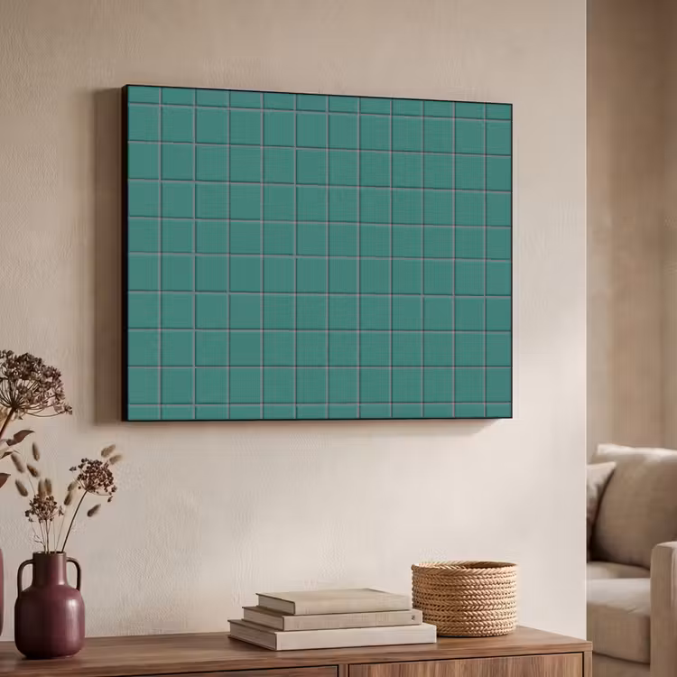 Patroon - Patroon - Smaragd Textielframe zwart klein 947 -sfeer3