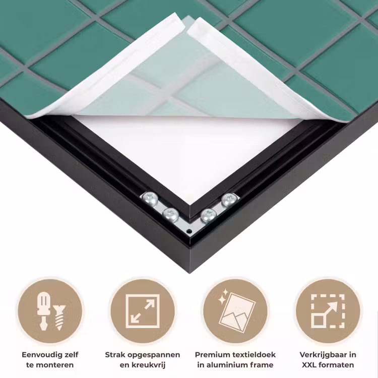 Patroon - Patroon - Smaragd Textielframe zwart klein 947 -USP_feed_closeupNL