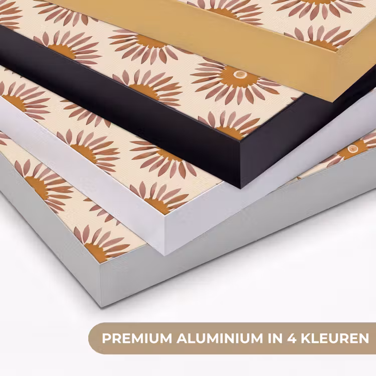 Patroon - Retro - Bruin Textielframe zwart klein 947 -USP_kleurenNL