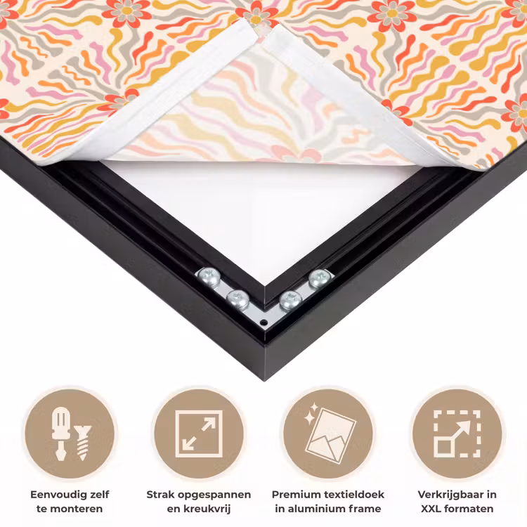 Patroon - Retro - Kleur Textielframe zwart klein 947 -USP_feed_closeupNL