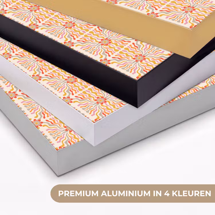 Patroon - Retro - Kleur Textielframe zwart klein 947 -USP_kleurenNL