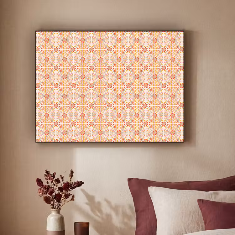 Patroon - Retro - Kleur Textielframe - compleet frame klein 947 -sfeer1