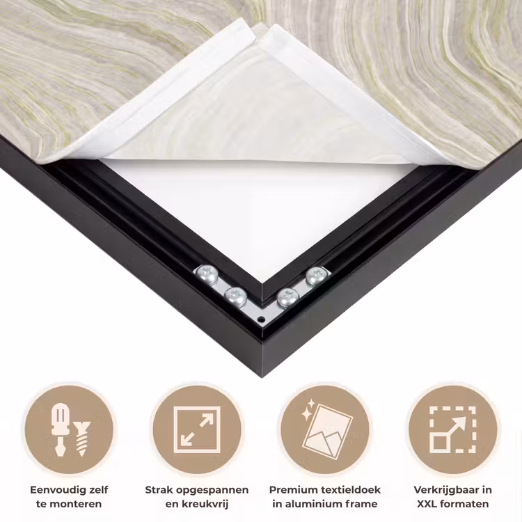 Patroon - Sereen - Groen Textielframe zwart klein 947 -USP_feed_closeupNL