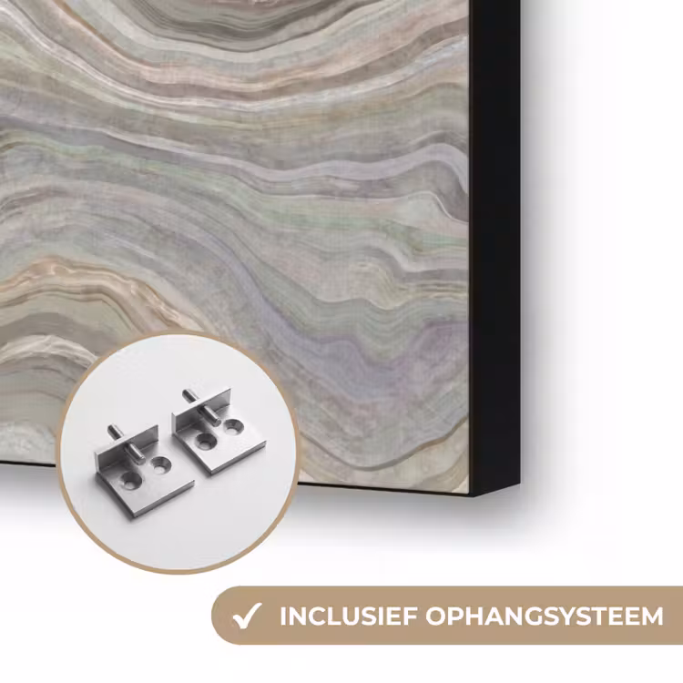 Patroon - Sereen - Paars - Groen Textielframe zwart klein 947 -USP_ophangsysteemNL