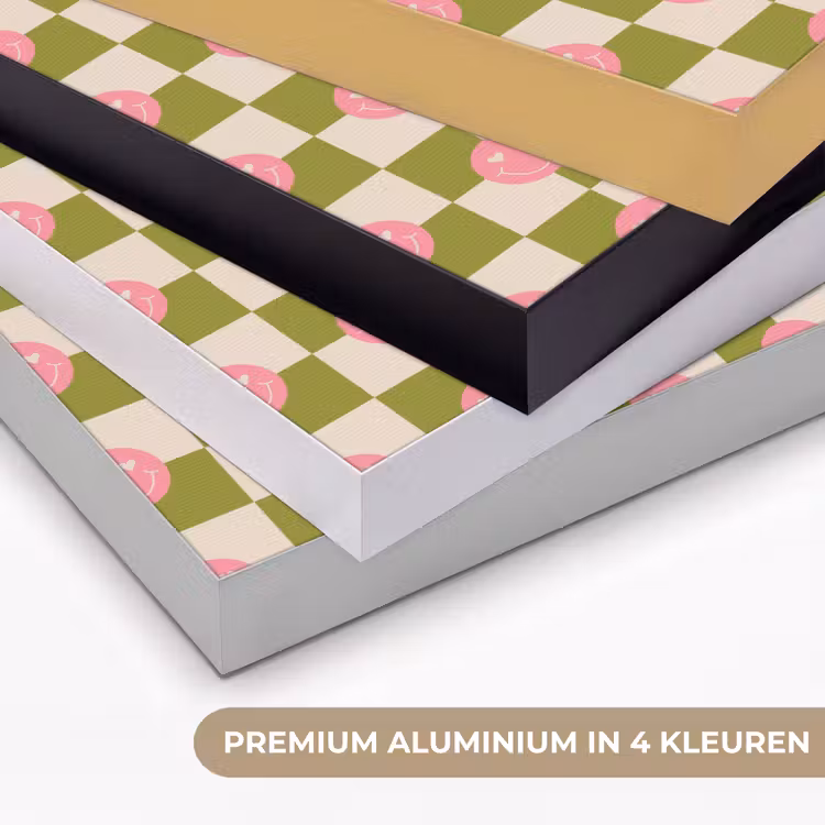 Patroon - Smileys - Blokken Textielframe zwart klein 947 -USP_kleurenNL