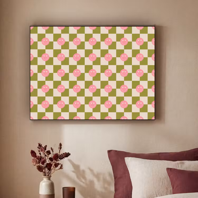 Patroon - Smileys - Blokken Textielframe - compleet frame klein 947 -sfeer1