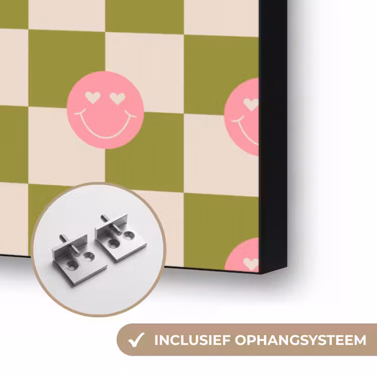 Patroon - Smileys - Blokken Textielframe zwart klein 947 -USP_ophangsysteemNL