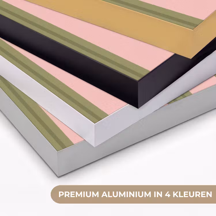 Patroon - Strepen - Abstract - Roze - Groen Textielframe zwart klein -USP_kleurenNL