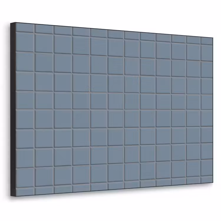 Patroon - Tegel - Blauwgrijs Textielframe zwart klein 947 -3d