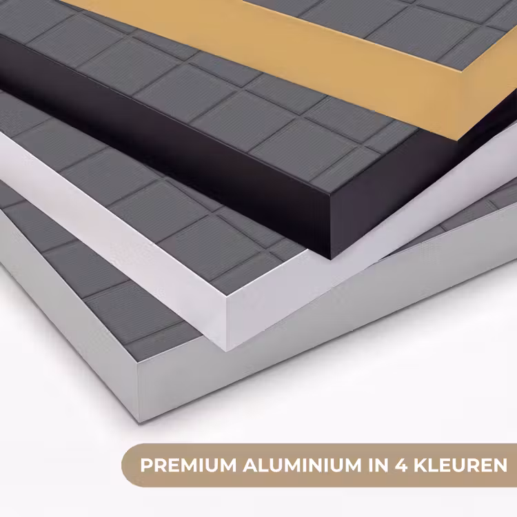 Patroon - Tegel - Grafiet - Grijs Textielframe zwart klein 947 -USP_kleurenNL