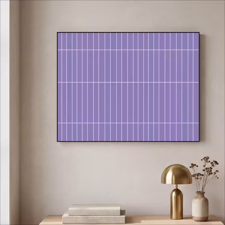 Patroon - Tegel - Lila Textielframe zwart klein 947 -sfeer2