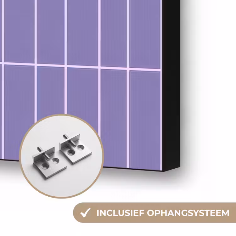 Patroon - Tegel - Lila Textielframe zwart klein 947 -USP_ophangsysteemNL