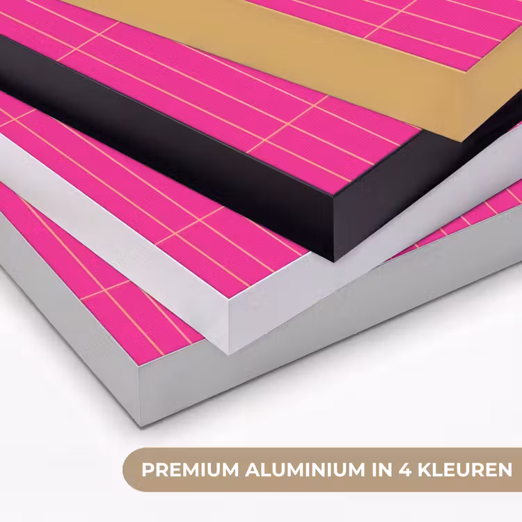 Patroon - Tegel - Magenta - Roze Textielframe zwart klein 947 -USP_kleurenNL