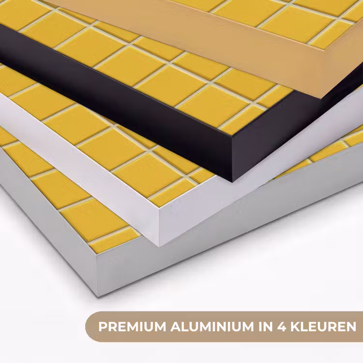 Patroon - Tegel - Okergeel Textielframe zwart klein 947 -USP_kleurenNL