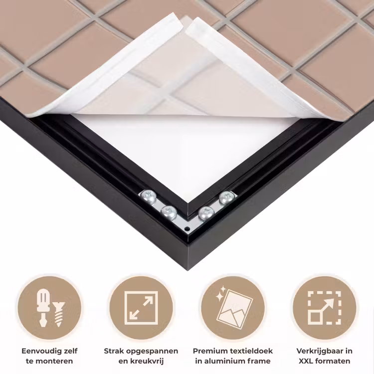 Patroon - Tegel - Oudroze Textielframe zwart klein 947 -USP_feed_closeupNL