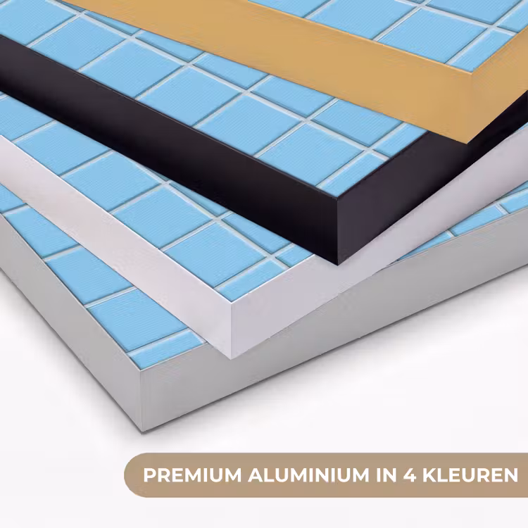 Patroon - Tegel - Pastel - Blauw Textielframe zwart klein 947 -USP_kleurenNL