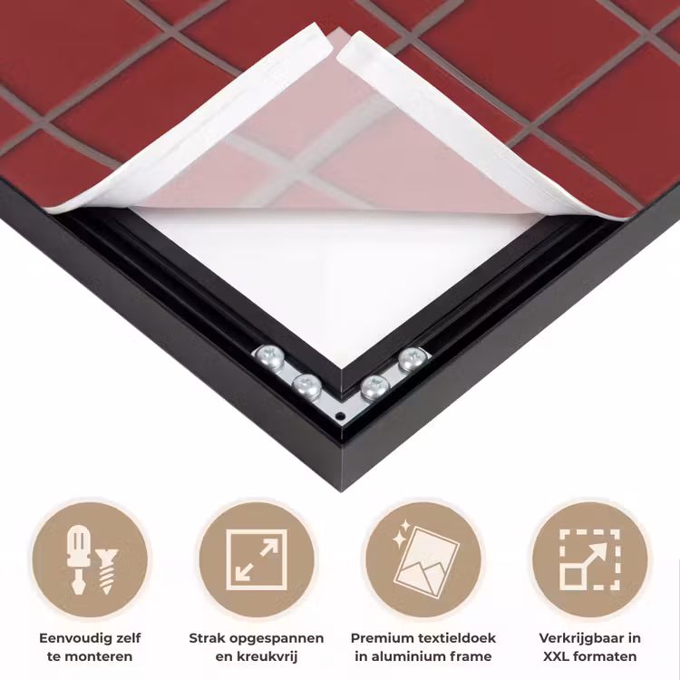 Patroon - Tegels - Burgundy Textielframe zwart klein 947 -USP_feed_closeupNL