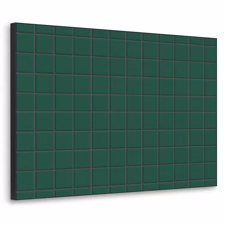 Patroon - Tegels - Dennen - Groen Textielframe zwart klein 947 -3d