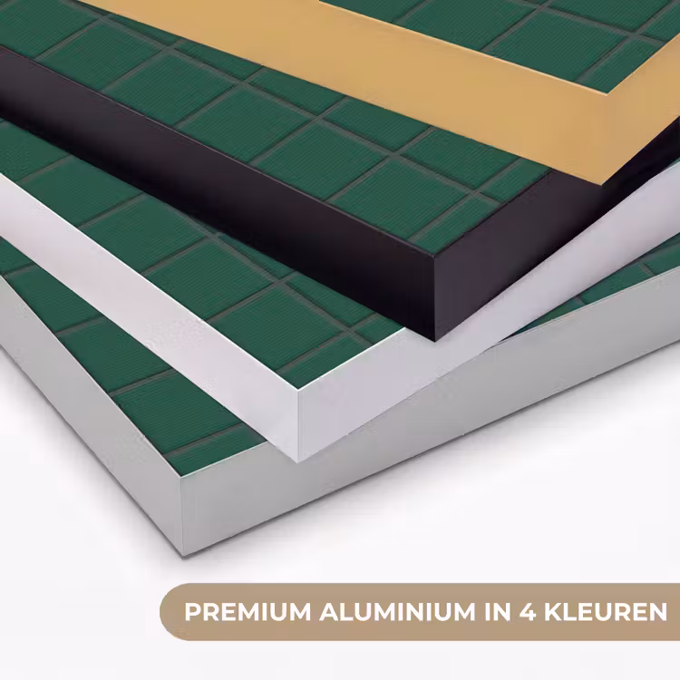 Patroon - Tegels - Dennen - Groen Textielframe zwart klein 947 -USP_kleurenNL
