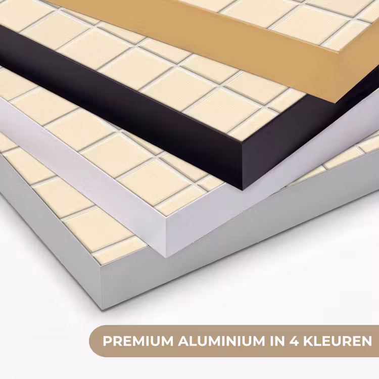 Patroon - Tegels - Gebroken - Wit Textielframe zwart klein 947 -USP_kleurenNL