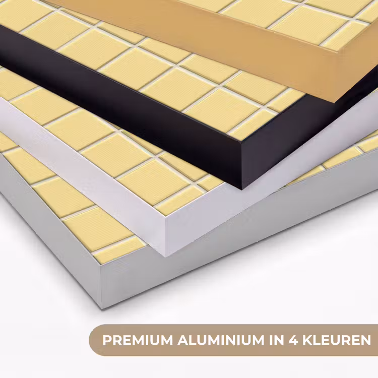Patroon - Tegels - Geel Textielframe zwart klein 947 -USP_kleurenNL
