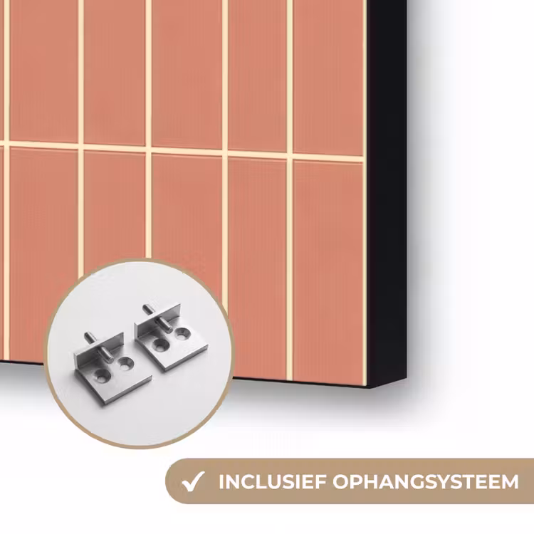 Patroon - Tegels - Terracotta Textielframe zwart klein 947 -USP_ophangsysteemNL
