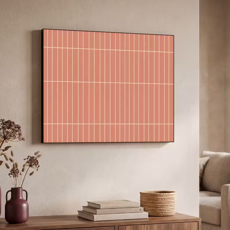 Patroon - Tegels - Terracotta Textielframe zwart klein 947 -sfeer3