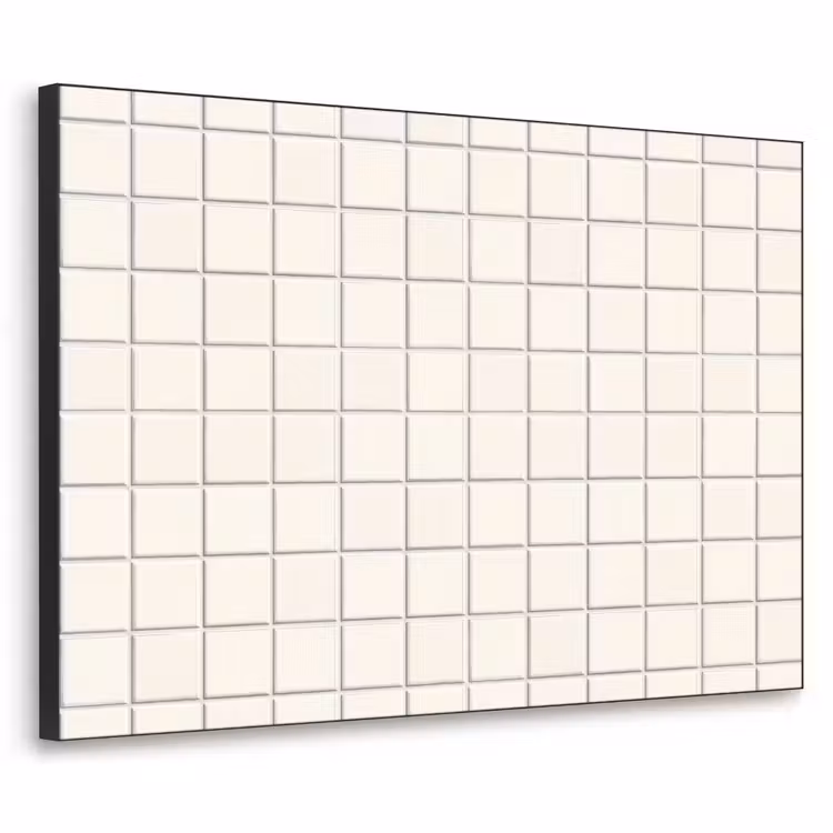 Patroon - Tegels - Wit Textielframe zwart klein 947 -3d