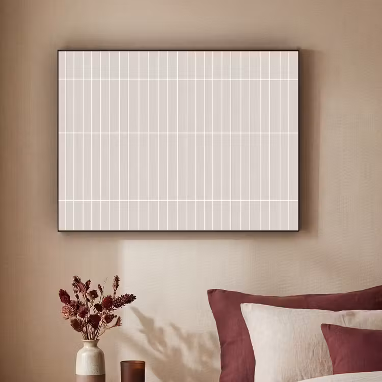 Patroon - Tegels - Zand Textielframe zwart klein 947 -sfeer1