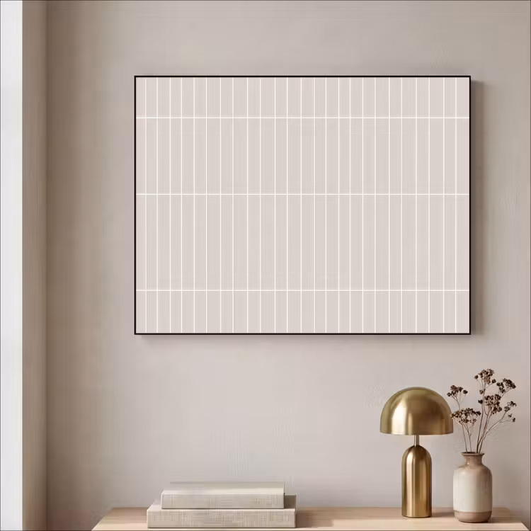 Patroon - Tegels - Zand Textielframe zwart klein 947 -sfeer2