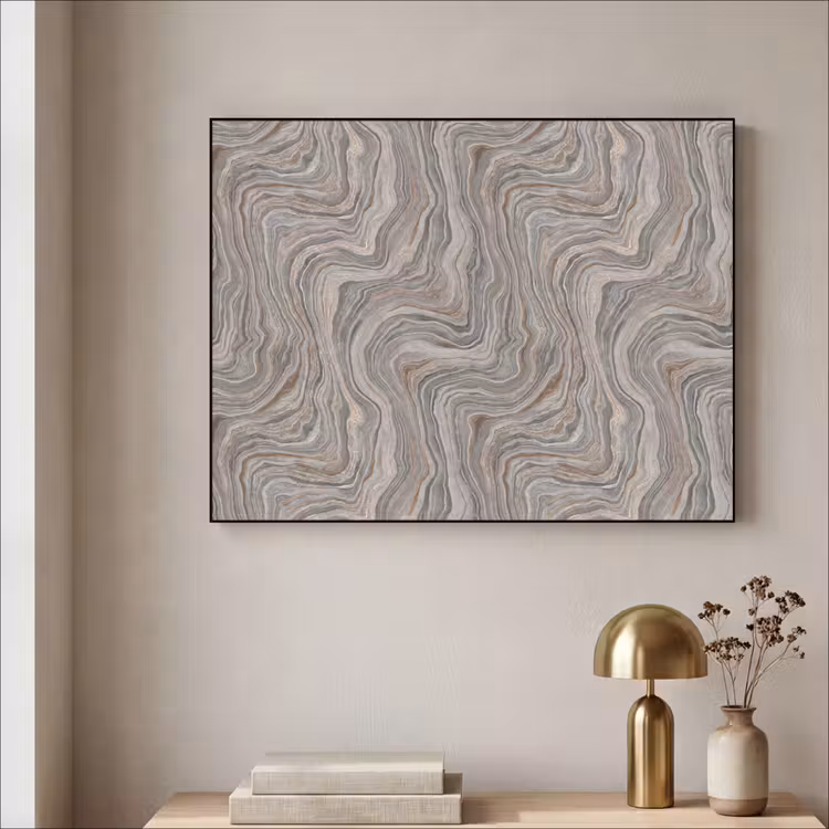 Patroon - Textuur - Grijs Textielframe zwart klein 947 -sfeer2