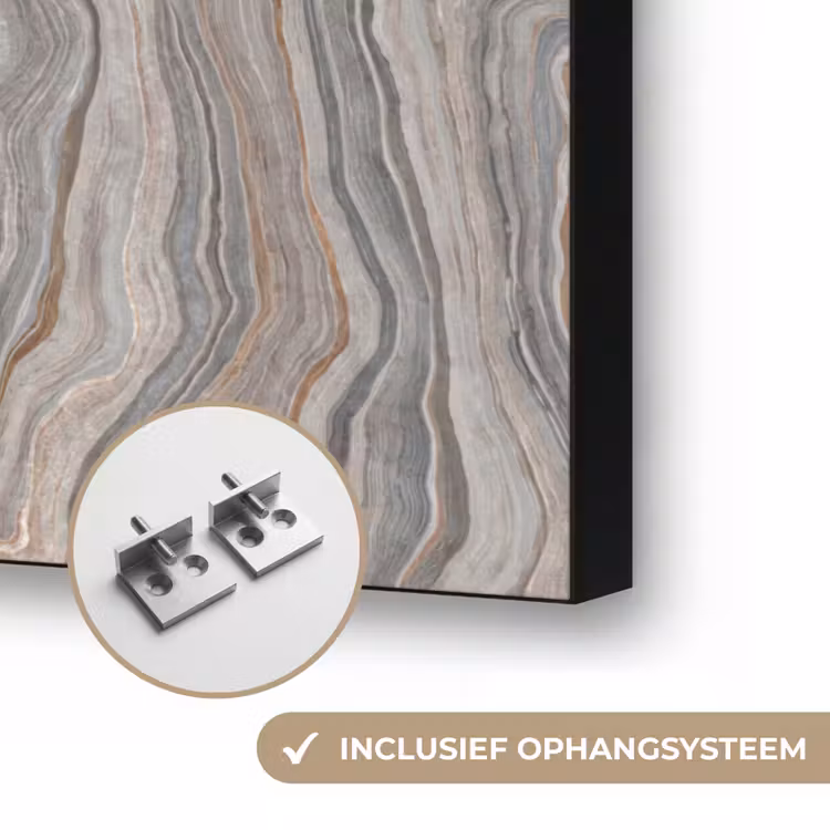 Patroon - Textuur - Grijs Textielframe zwart klein 947 -USP_ophangsysteemNL