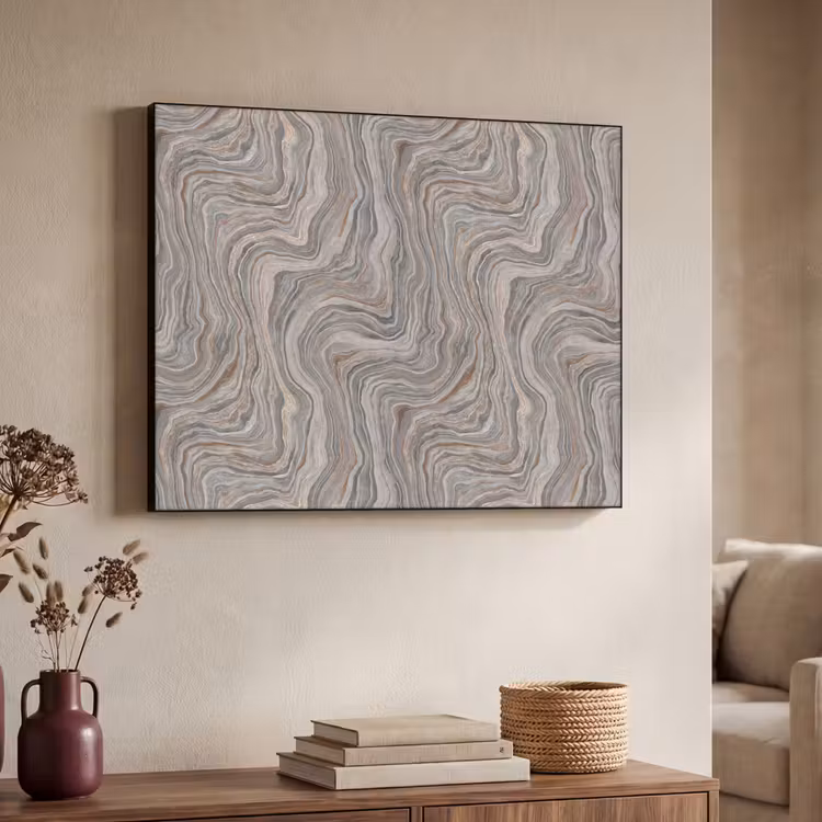 Patroon - Textuur - Grijs Textielframe zwart klein 947 -sfeer3