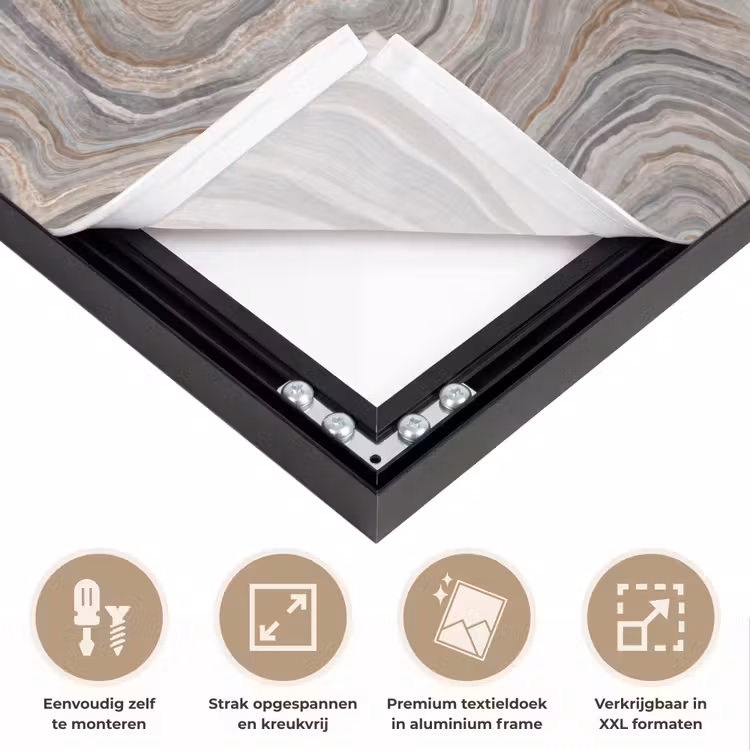 Patroon - Textuur - Grijs Textielframe zwart klein 947 -USP_feed_closeupNL