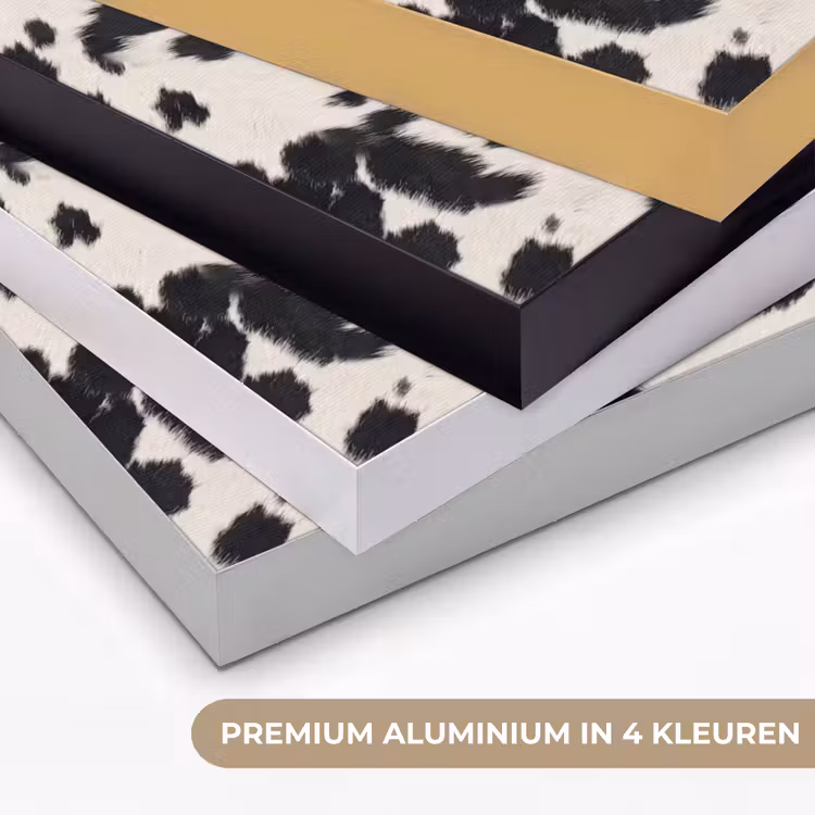 Patroon - Vacht - Zwart - Wit Textielframe zwart klein -USP_kleurenNL