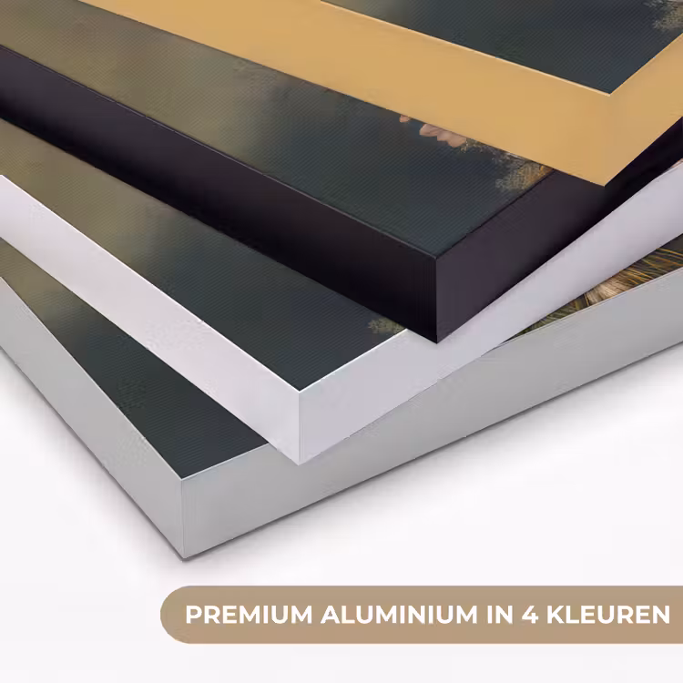 Pauw - Pauwenveren - Bloemen - Vogels - Botanisch Textielframe zwart klein -USP_kleurenNL