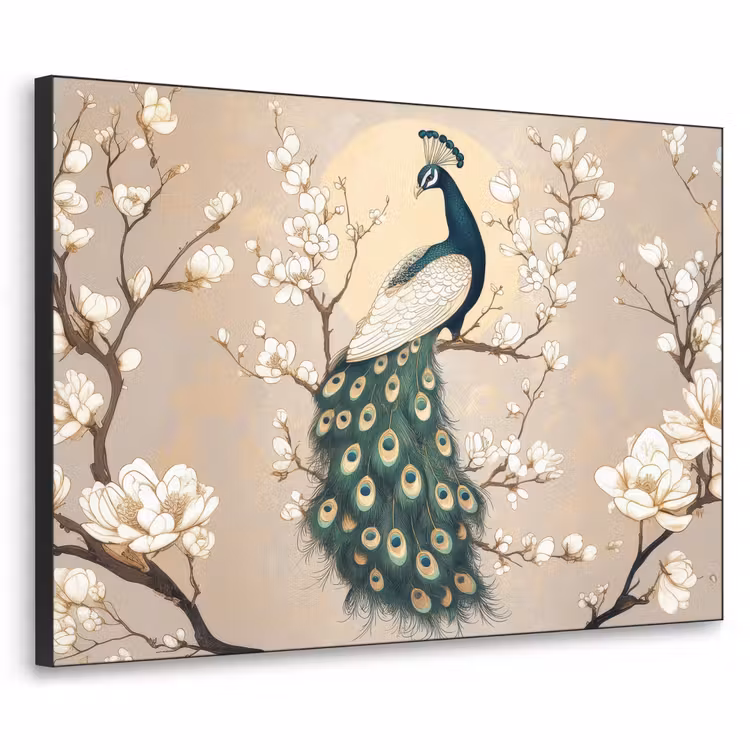Pauw - Tak - Bloemen Textielframe zwart klein -3d