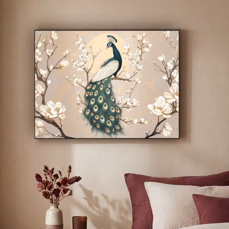 Pauw - Tak - Bloemen Textielframe - compleet frame klein -sfeer1