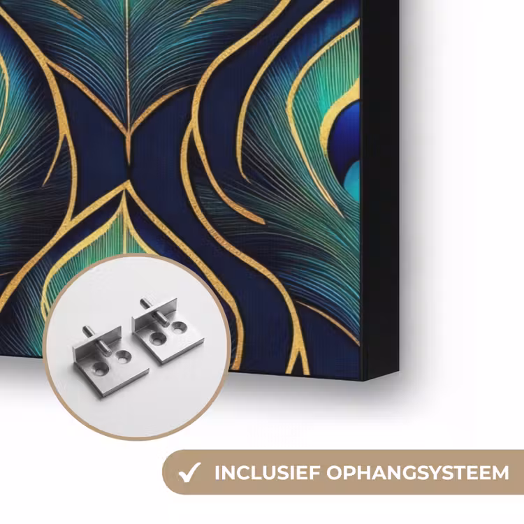Pauw - Veren - Groen Textielframe zwart klein 947 -USP_ophangsysteemNL