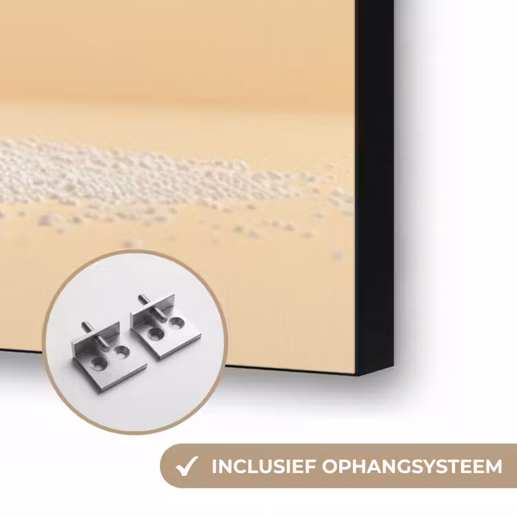 Peach - Eten - Taart - Oranje Textielframe zwart klein -USP_ophangsysteemNL