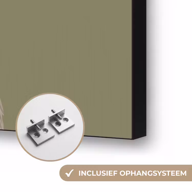 Pelikaan - Wit - Vogel - Klassiek - Natuur Textielframe zwart klein -USP_ophangsysteemNL