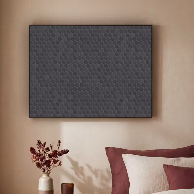 Penny - Mozaïek - Donkergrijs Textielframe zwart klein 947 -sfeer1