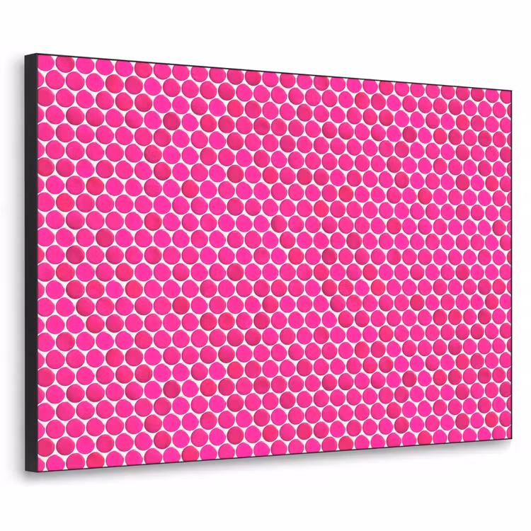 Penny - Mozaïek - Felroze Textielframe zwart klein 947 -3d