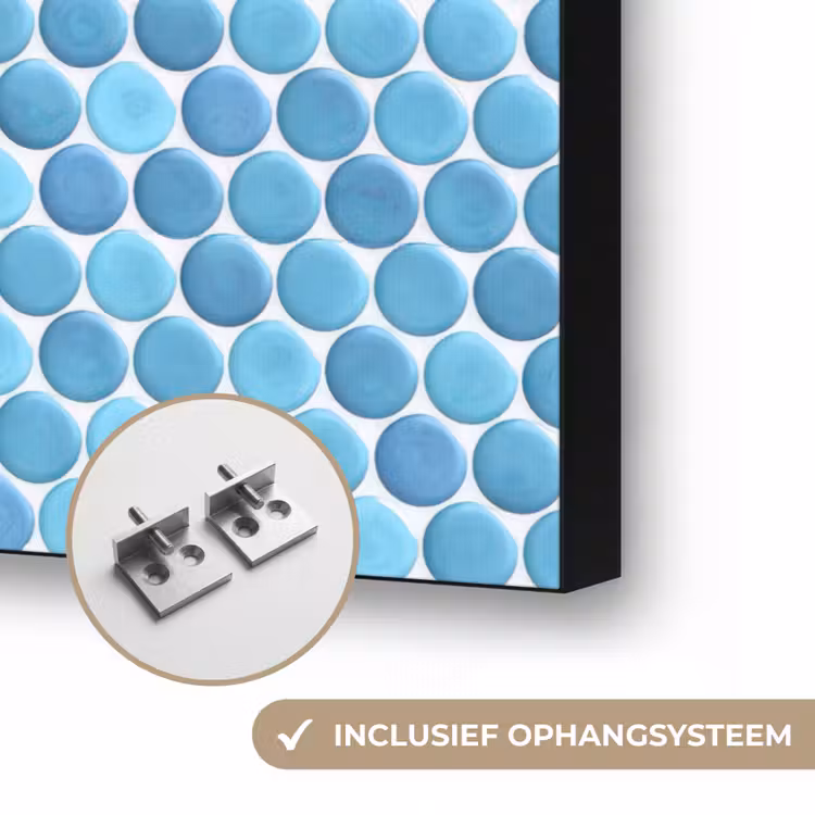 Penny - Mozaïek - Lichtblauw Textielframe zwart klein 947 -USP_ophangsysteemNL