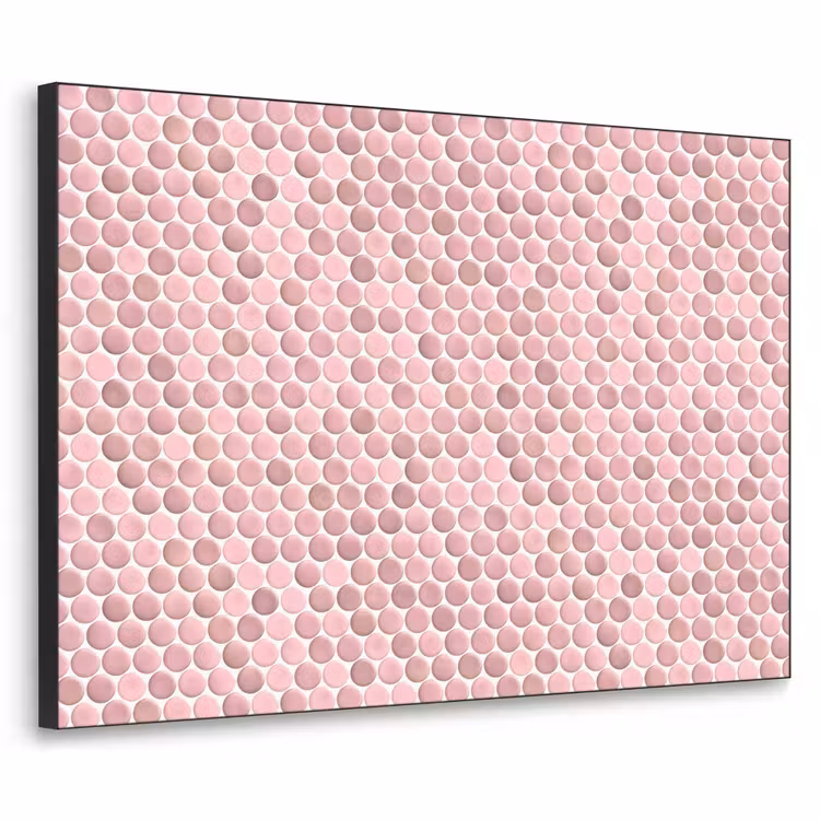 Penny - Mozaïek - Lichtroze Textielframe zwart klein 947 -3d