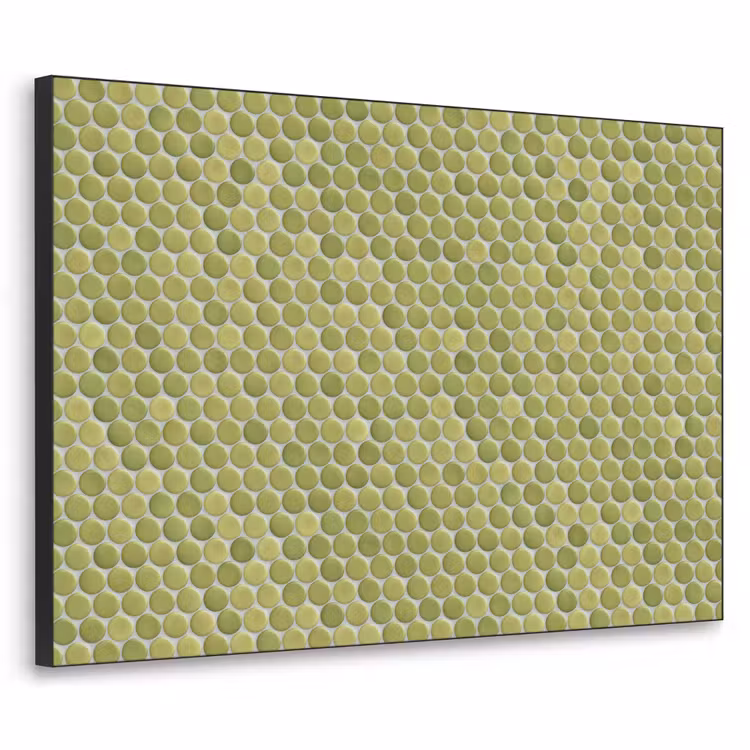 Penny - Mozaïek - Olijfgroen Textielframe zwart klein 947 -3d