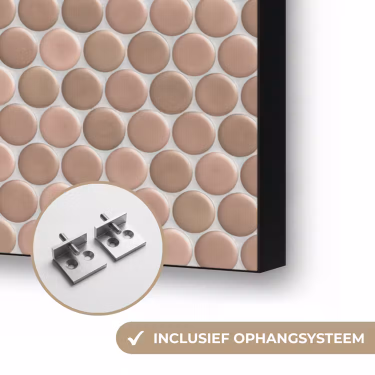 Penny - Mozaïek - Oudroze - Terracotta Textielframe zwart klein 947 -USP_ophangsysteemNL